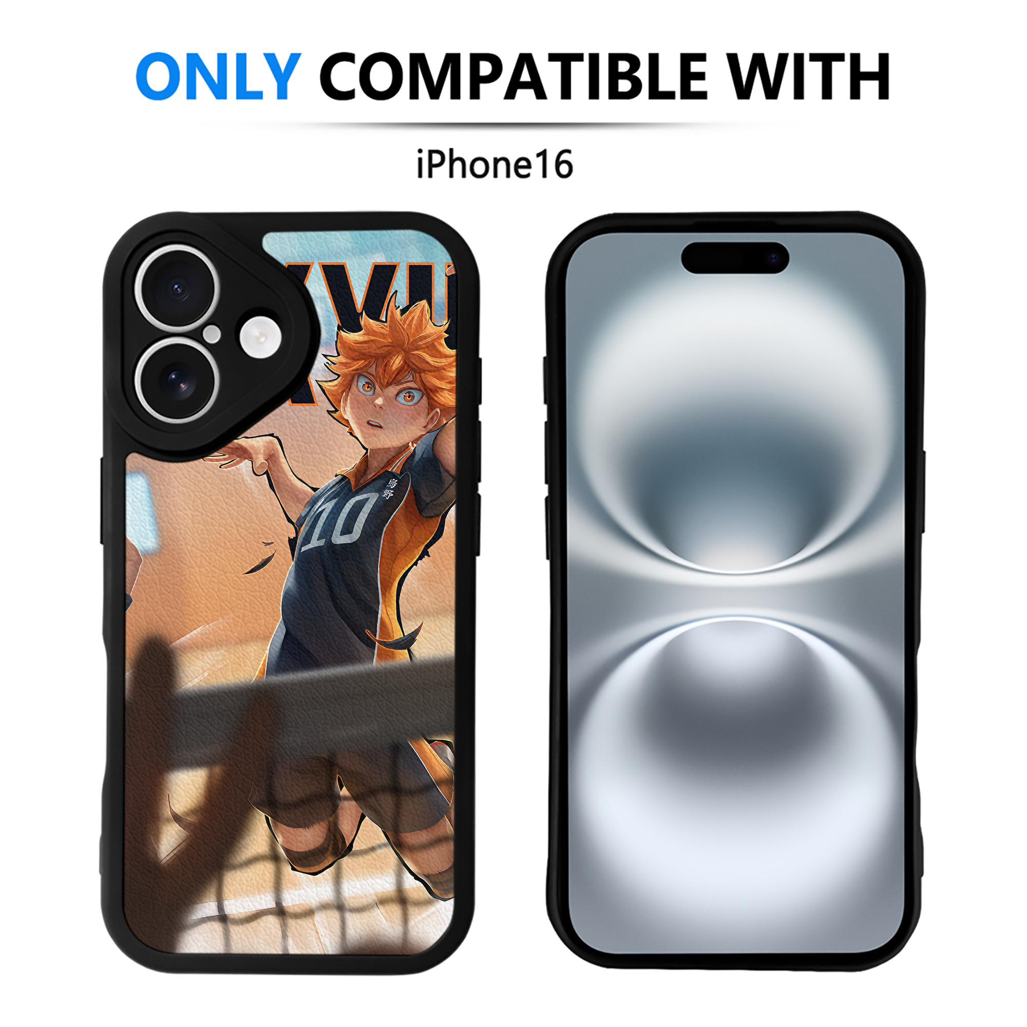 （画像用） ハイキュー!! Haikyu!! 【iPhone 16シリーズ対応】シリコンスマホケース（レザー調） 材質：シリコン